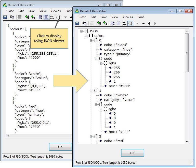 Display JSON value