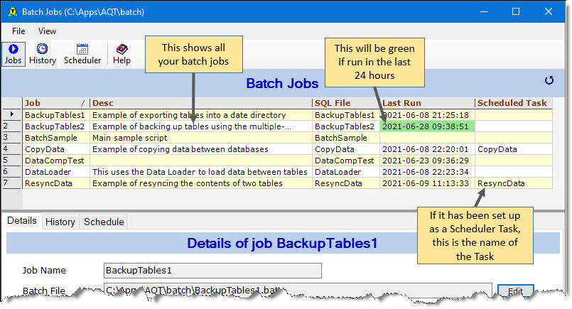 Manage Batch Jobs