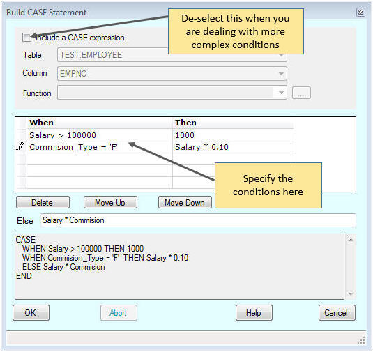 Building a Complex Case expression