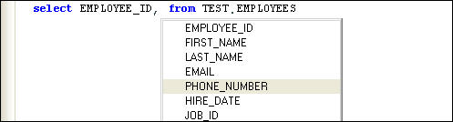 SQL Intellisense 3