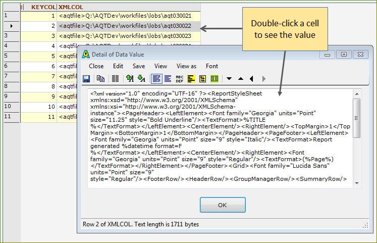 Displaying XML values